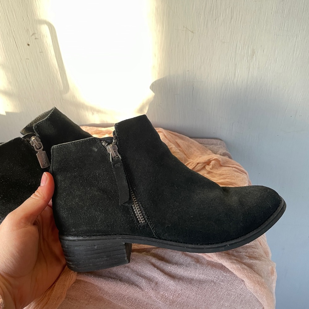 Blondo Suede Dual Zipper Waterproof Ankle Boot